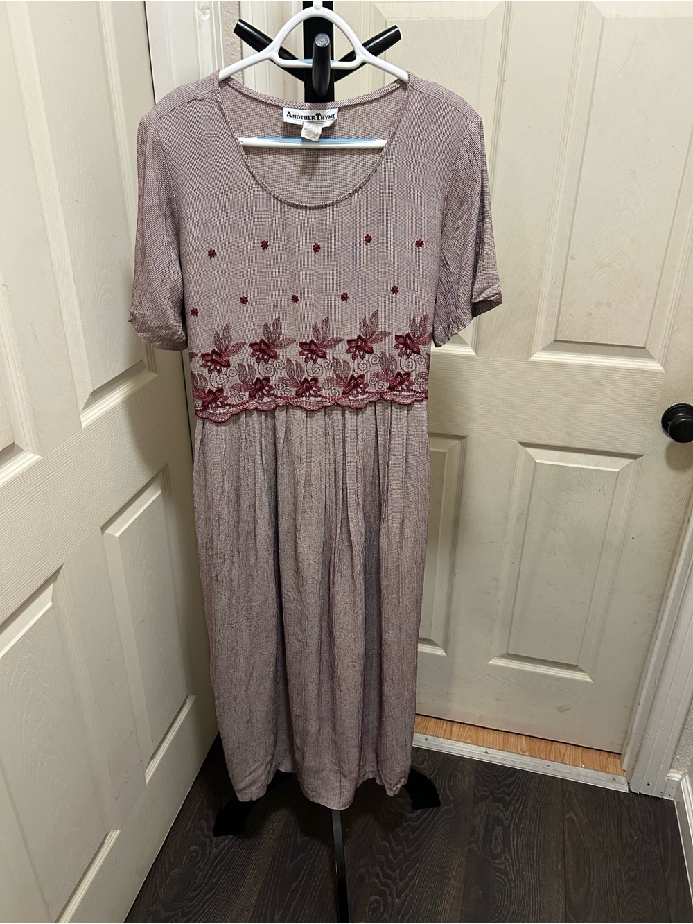 VTG Another Thyme 90s Embroidered Midi Dress size Xl / 1X